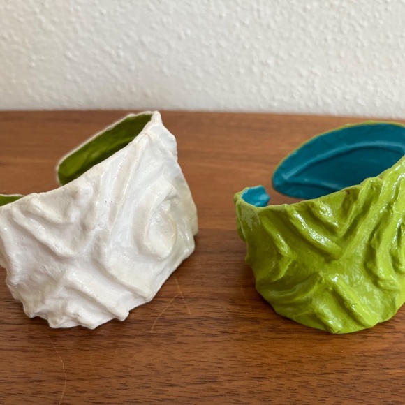 Three Artisan Made Paper Mache Bracelets by Stray Dog Designs Handmade Mexico - Picture 7 of 12